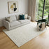 5' X 8' Ivory And Beige Abstract Geometric Washable Area Rug With UV Protection