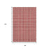 8' X 10' Red And Ivory Abstract Geometric Washable Area Rug With UV Protection