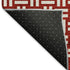8' X 10' Red And Ivory Abstract Geometric Washable Area Rug With UV Protection