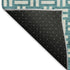 8' X 10' Teal And Ivory Abstract Geometric Washable Area Rug With UV Protection
