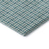 8' X 10' Teal And Ivory Abstract Geometric Washable Area Rug With UV Protection