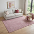 5' X 8' Blush And Ivory Geometric Washable Area Rug With UV Protection