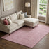 8' X 10' Blush And Ivory Geometric Washable Area Rug With UV Protection