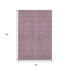 5' X 8' Eggplant And Ivory Geometric Washable Area Rug With UV Protection