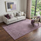 5' X 8' Eggplant And Ivory Geometric Washable Area Rug With UV Protection