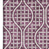 5' X 8' Eggplant And Ivory Geometric Washable Area Rug With UV Protection