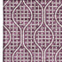 5' X 8' Eggplant And Ivory Geometric Washable Area Rug With UV Protection