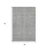 5' X 8' Gray And Ivory Geometric Washable Area Rug With UV Protection