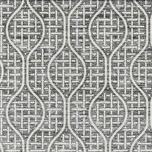 5' X 8' Gray And Ivory Geometric Washable Area Rug With UV Protection