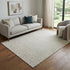 5' X 8' Ivory And Beige Geometric Washable Area Rug With UV Protection