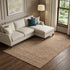 9' X 12' Rust And Ivory Geometric Washable Area Rug With UV Protection