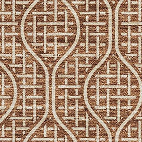 9' X 12' Rust And Ivory Geometric Washable Area Rug With UV Protection