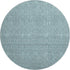 8' Teal And Ivory Geometric Washable Round Rug With UV Protection