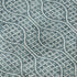 8' Teal And Ivory Geometric Washable Round Rug With UV Protection