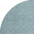 8' Teal And Ivory Geometric Washable Round Rug With UV Protection