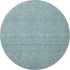 8' Teal And Ivory Geometric Washable Round Rug With UV Protection
