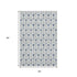 5' X 8' Blue And Ivory Geometric Washable Area Rug With UV Protection