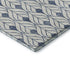 8' Blue And Ivory Geometric Washable Round Rug With UV Protection