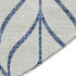 8' Blue And Ivory Geometric Washable Round Rug With UV Protection