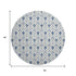 8' Blue And Ivory Geometric Washable Round Rug With UV Protection