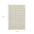 5' X 8' Gold And Ivory Geometric Washable Area Rug With UV Protection