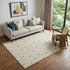 5' X 8' Gold And Ivory Geometric Washable Area Rug With UV Protection