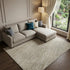 8' X 10' Beige And Ivory Ombre Washable Area Rug With UV Protection