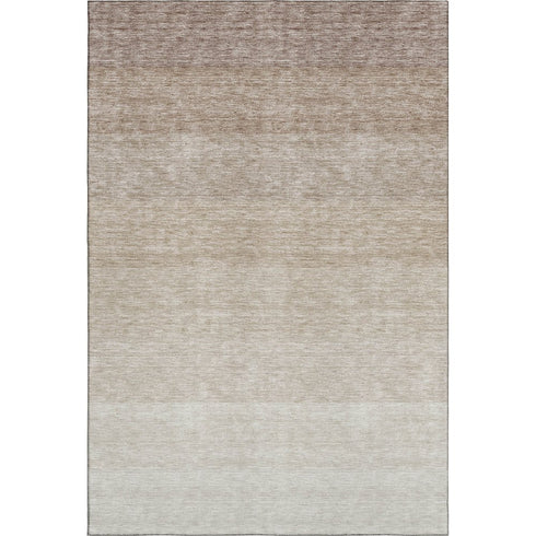 8' X 10' Beige And Ivory Ombre Washable Area Rug With UV Protection