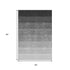 5' X 8' Black And Gray Ombre Washable Area Rug With UV Protection