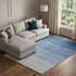 8' X 10' Blue And Ivory Ombre Washable Area Rug With UV Protection