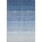 8' X 10' Blue And Ivory Ombre Washable Area Rug With UV Protection