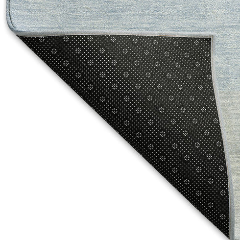 8' X 10' Blue And Ivory Ombre Washable Area Rug With UV Protection