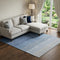 9' X 12' Blue And Ivory Ombre Washable Area Rug With UV Protection