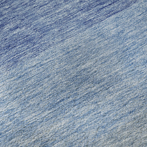 9' X 12' Blue And Ivory Ombre Washable Area Rug With UV Protection