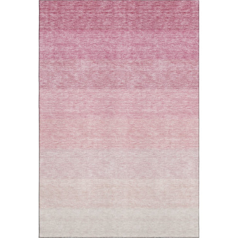 8' X 10' Pink And Ivory Ombre Washable Area Rug With UV Protection