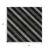 5' X 8' Black And Ivory Striped Washable Area Rug With UV Protection
