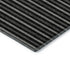 5' X 8' Black And Ivory Striped Washable Area Rug With UV Protection