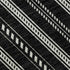 5' X 8' Black And Ivory Striped Washable Area Rug With UV Protection