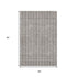 5' X 8' Taupe And Ivory Striped Washable Area Rug With UV Protection