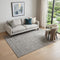 5' X 8' Taupe And Ivory Striped Washable Area Rug With UV Protection