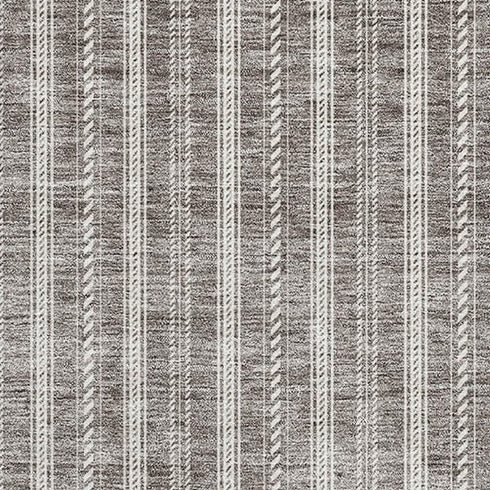 5' X 8' Taupe And Ivory Striped Washable Area Rug With UV Protection