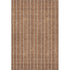 9' X 12' Terra Cotta And Beige Striped Washable Area Rug With UV Protection