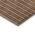 9' X 12' Terra Cotta And Beige Striped Washable Area Rug With UV Protection
