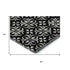 5' X 8' Black And Ivory Floral Washable Area Rug With UV Protection