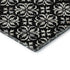 5' X 8' Black And Ivory Floral Washable Area Rug With UV Protection