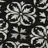 5' X 8' Black And Ivory Floral Washable Area Rug With UV Protection
