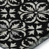 5' X 8' Black And Ivory Floral Washable Area Rug With UV Protection