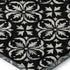 5' X 8' Black And Ivory Floral Washable Area Rug With UV Protection