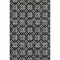 8' X 10' Black And Ivory Floral Washable Area Rug With UV Protection