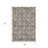 5' X 8' Brown And Ivory Floral Washable Area Rug With UV Protection